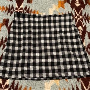 SHEIN black plaid mini skirt